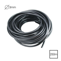 KEDRA Dekogurt Dekoschnür Schwarz 3mm 250 Meter M035_250
