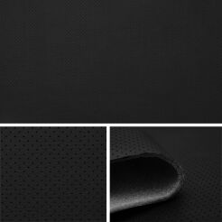 Kunstleder kaschiert & perforiert T130_10 Schwarz